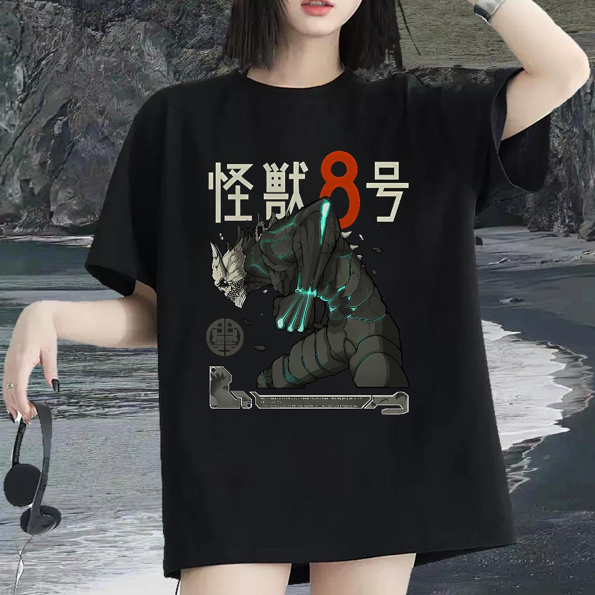 O-Neck Short Sleeve Cotton T shirt Brand Spring Summer Unisex Tshirts Cartoon Anime Female Polos