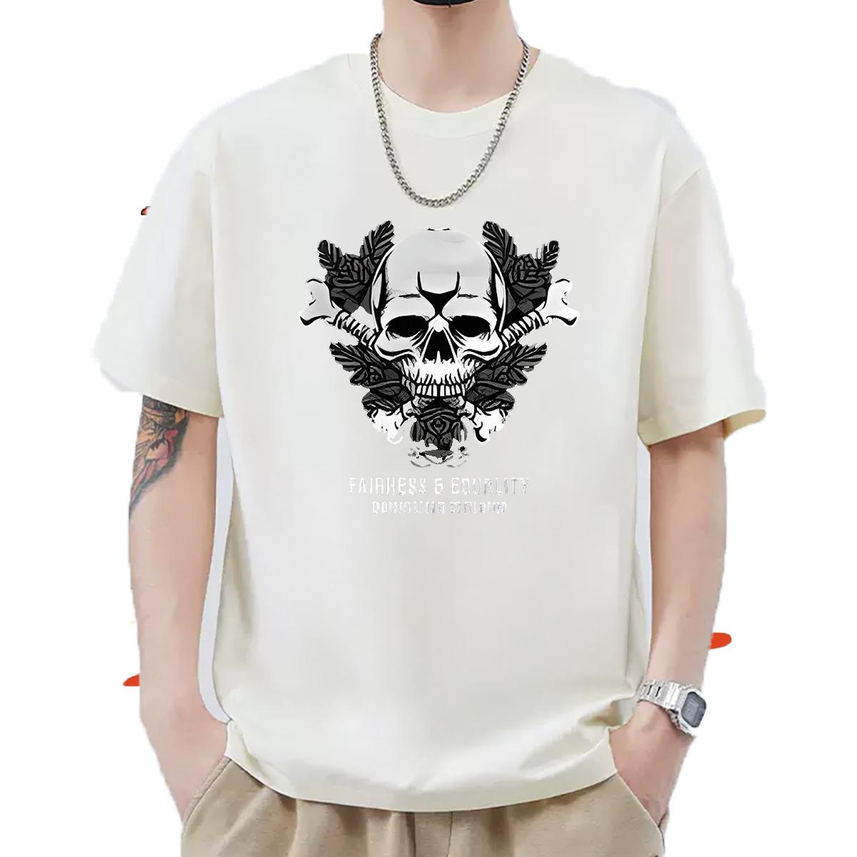 DIY Mens T Shirts Anime Men Clothes T-Shirt Sports Casual Cotton Breathable 5A Tops Tees
