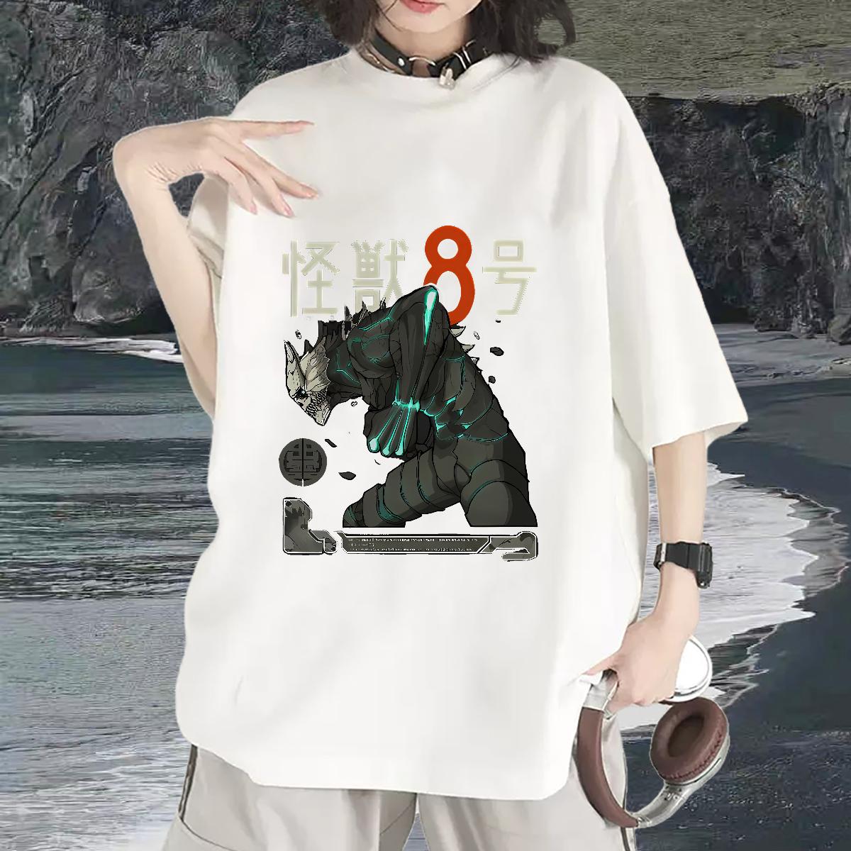 O-Neck Short Sleeve Cotton T shirt Brand Spring Summer Unisex Tshirts Cartoon Anime Female Polos