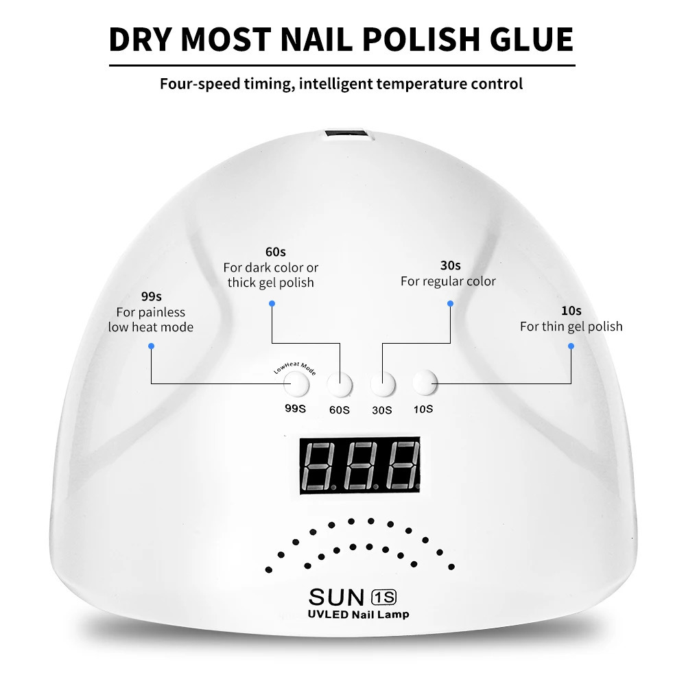 48W UVLED Nail Lamp Nail Dryer Nail Potherapy Machine Dual Light Source UV Nail Lamp For Women And Girls Nail Art DIY Use 240713