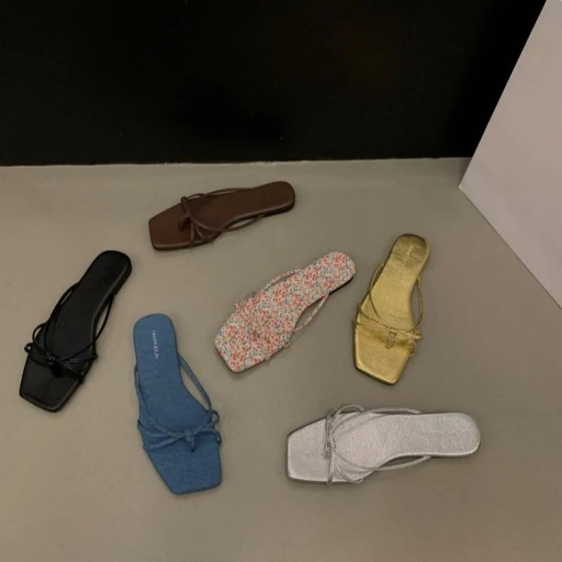 Summer Outdoor Modern Slippers Flat Bottom Low Foot Womens Shoes for Sale 2024 Fashion Solid Shallow Sexy Womens Shoes Chinelos 240712