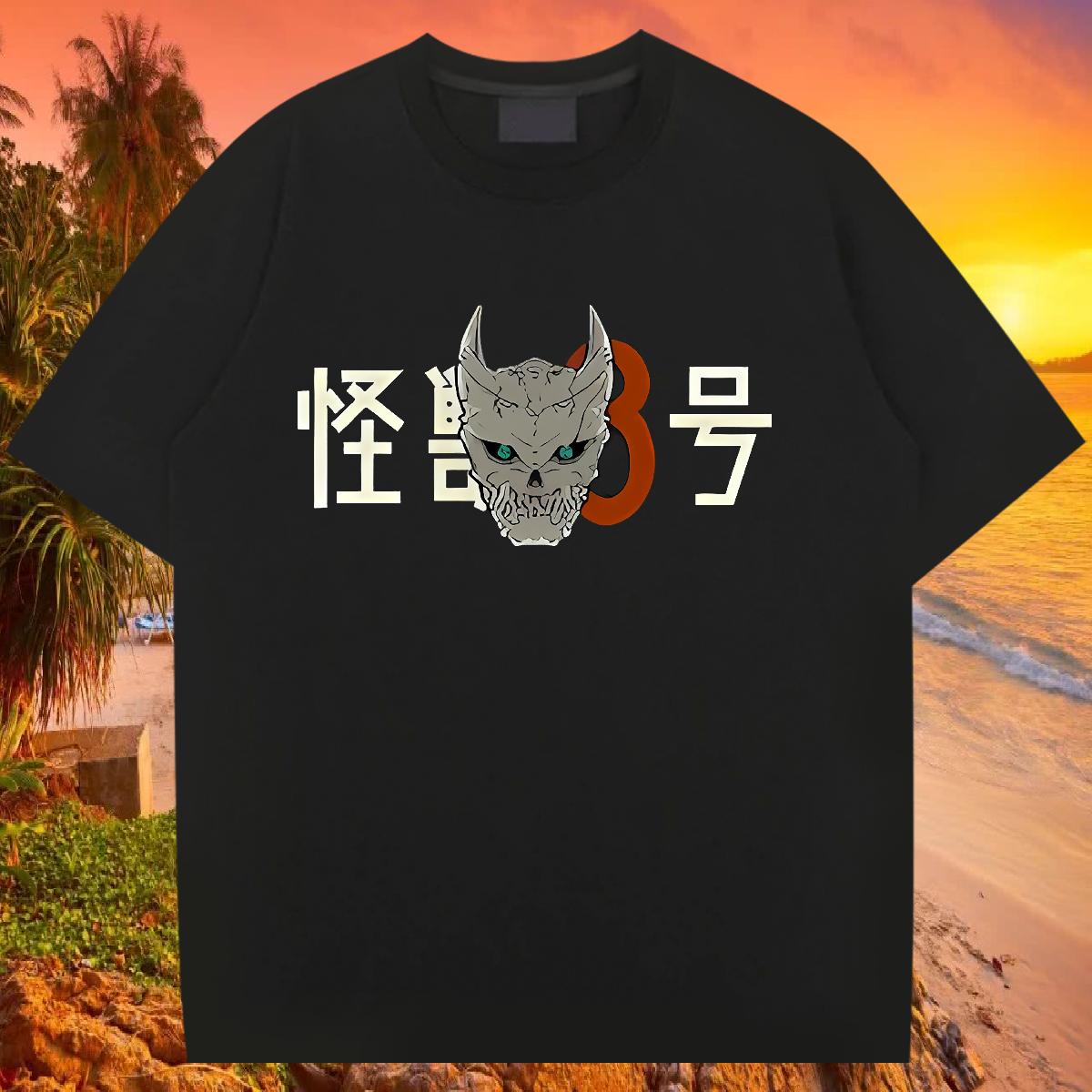 Classic Casual Men T Shirts Plus Size Cartoon Men Tees Daily Outfit Crew Neck Cotton Breathable Loose Clothes