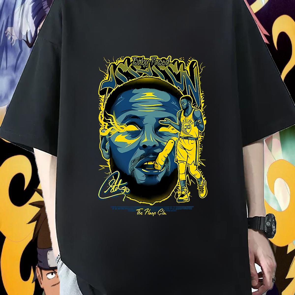 High Quality Men T Shirts Street wear Hip Hop Round Neck Short Sleeve Mens Tshirts 2024 New DIY Printed Tops Tees