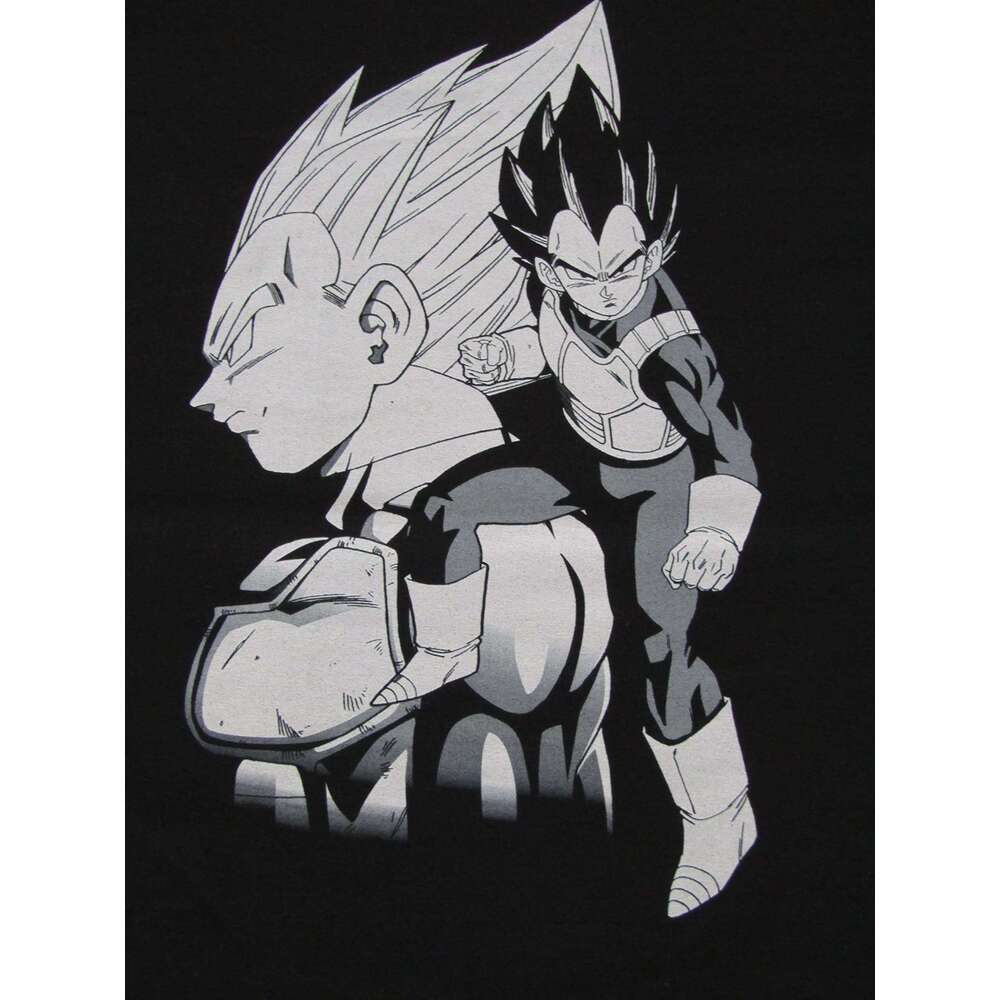 Designer tshirt Mens shirt Vegeta and White Character Art Mens printing Black T-shirt Free shipping