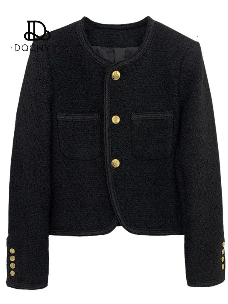 in Spring Autumn Women Jacket Coat Korean Fashion Tweed Small Suit Short Versatile Tops Casual Clothes Woman Clothing 240704