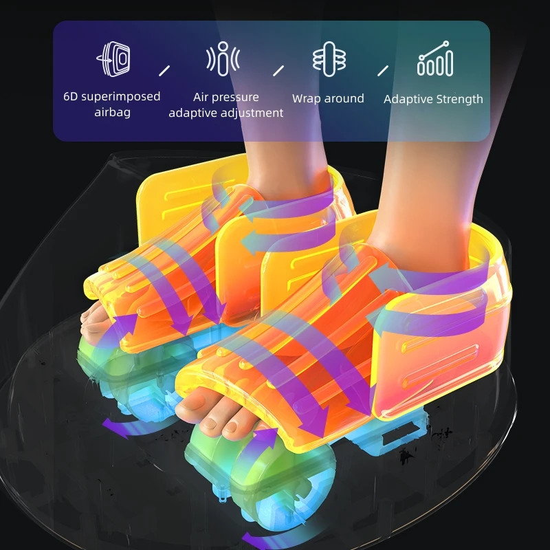 6D electric foot massager with infrared heating treatment finger pressure massage remote control of air pressure fatigue relief gift 240713