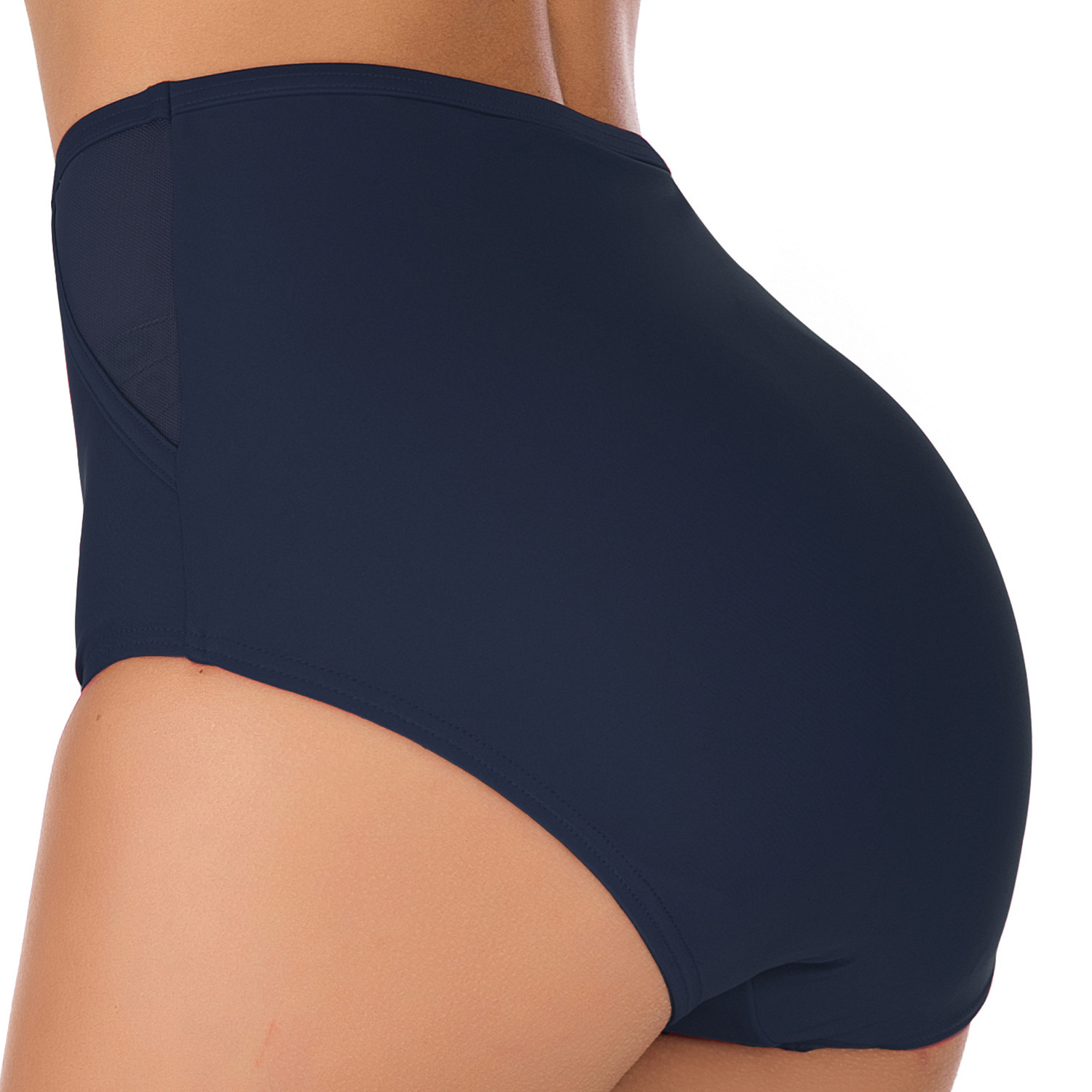 French Fashion Solid New Pattern New Triangle Swimsuit Adult Feminine High Elastic Simple Swimming Pants Bifurcated Temperament Novelty Waist Short Bi