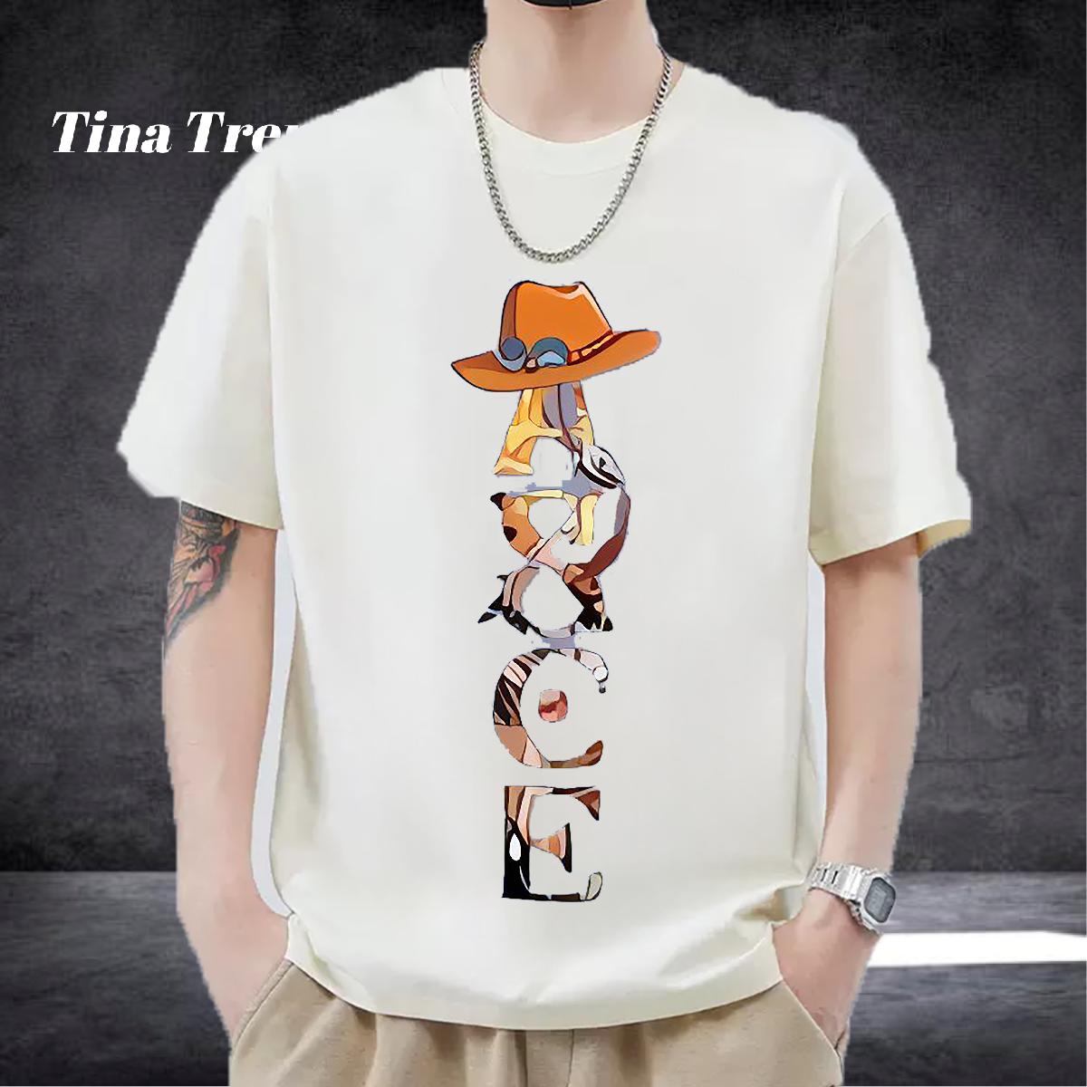 Unisex Men Tees Cotton Breathable Sport T Shirt For Man White Plus Size Designer Tshirts