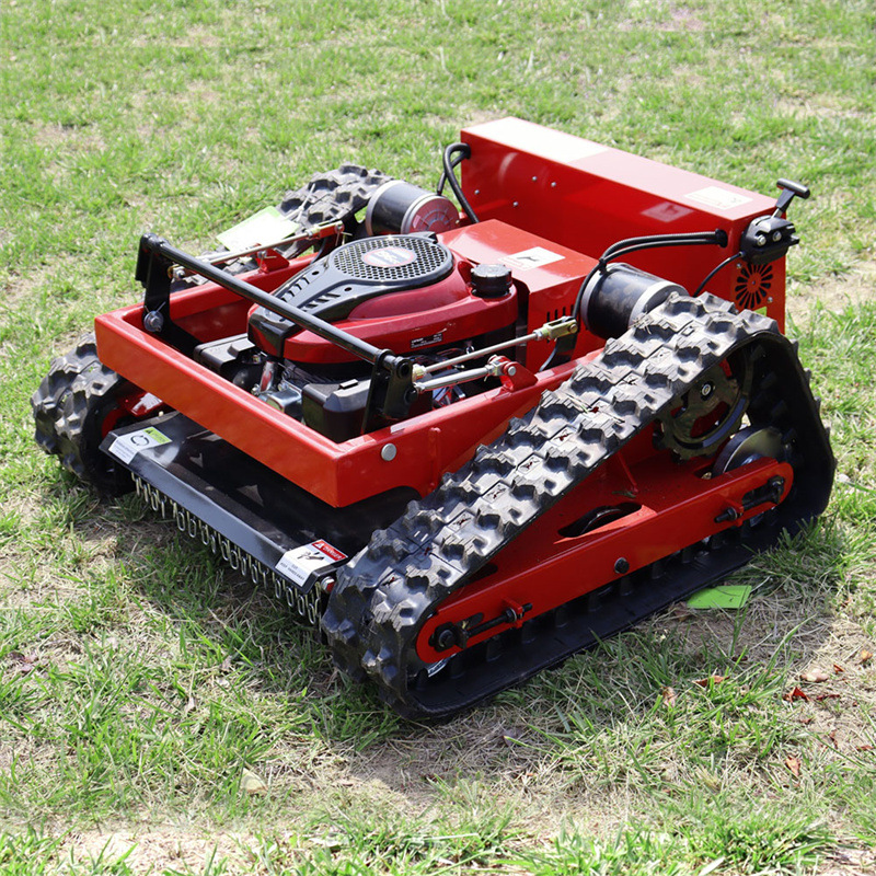 Wholesale HT550 9 horsepower crawler lawn mower orchard gasoline lawn mower Garden lawn wireless intelligent trimmer Small remote control