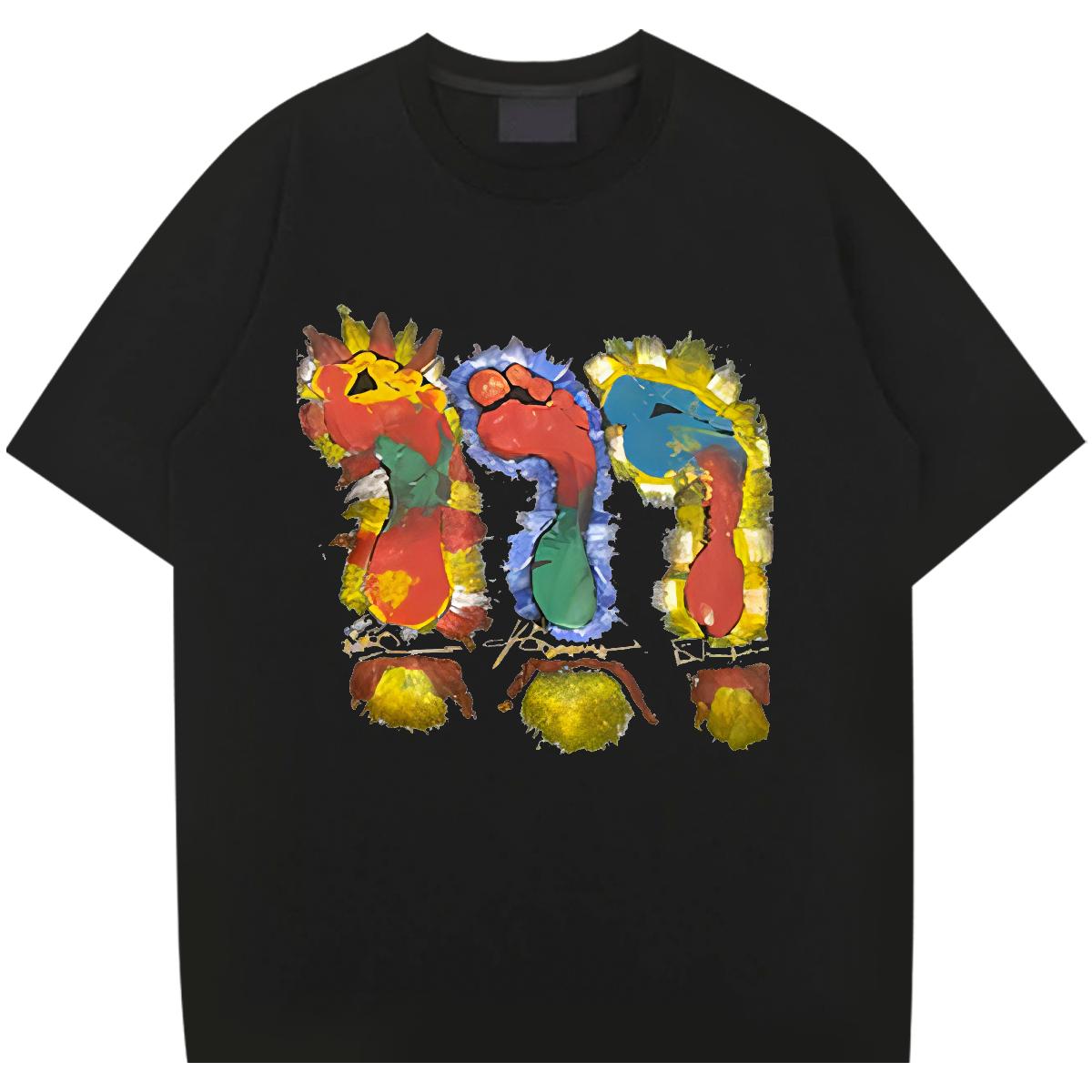 Wholesale Men T Shirts Street Wear Cotton Breathable Men Clothes T-Shirt 2024 Designer Black White Tops Tees