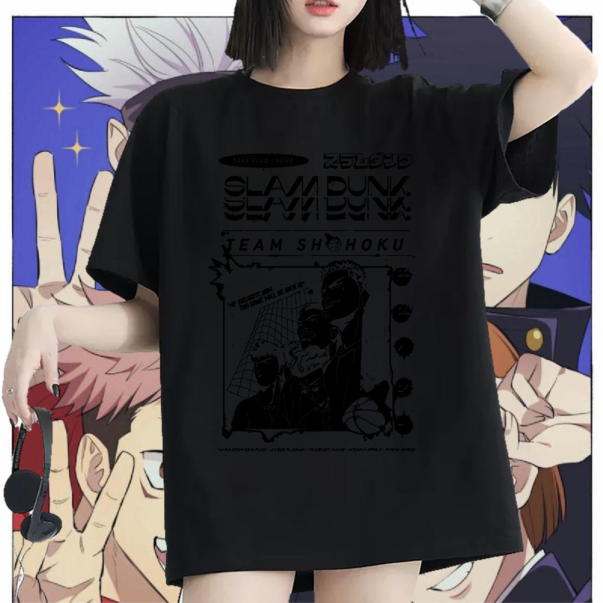 Factory Direct Women T Shirts O-Neck Short Sleeve Cotton High Street Hip Hop Women Tees Custom Anime Loose fit Tops Tees