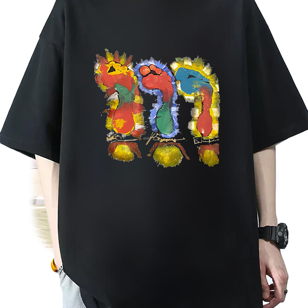 Brand T-Shirts for Men Custom Printed Men Clothes T-Shirt Beach Cotton Breathable Soft Comfortable Tops Shirt