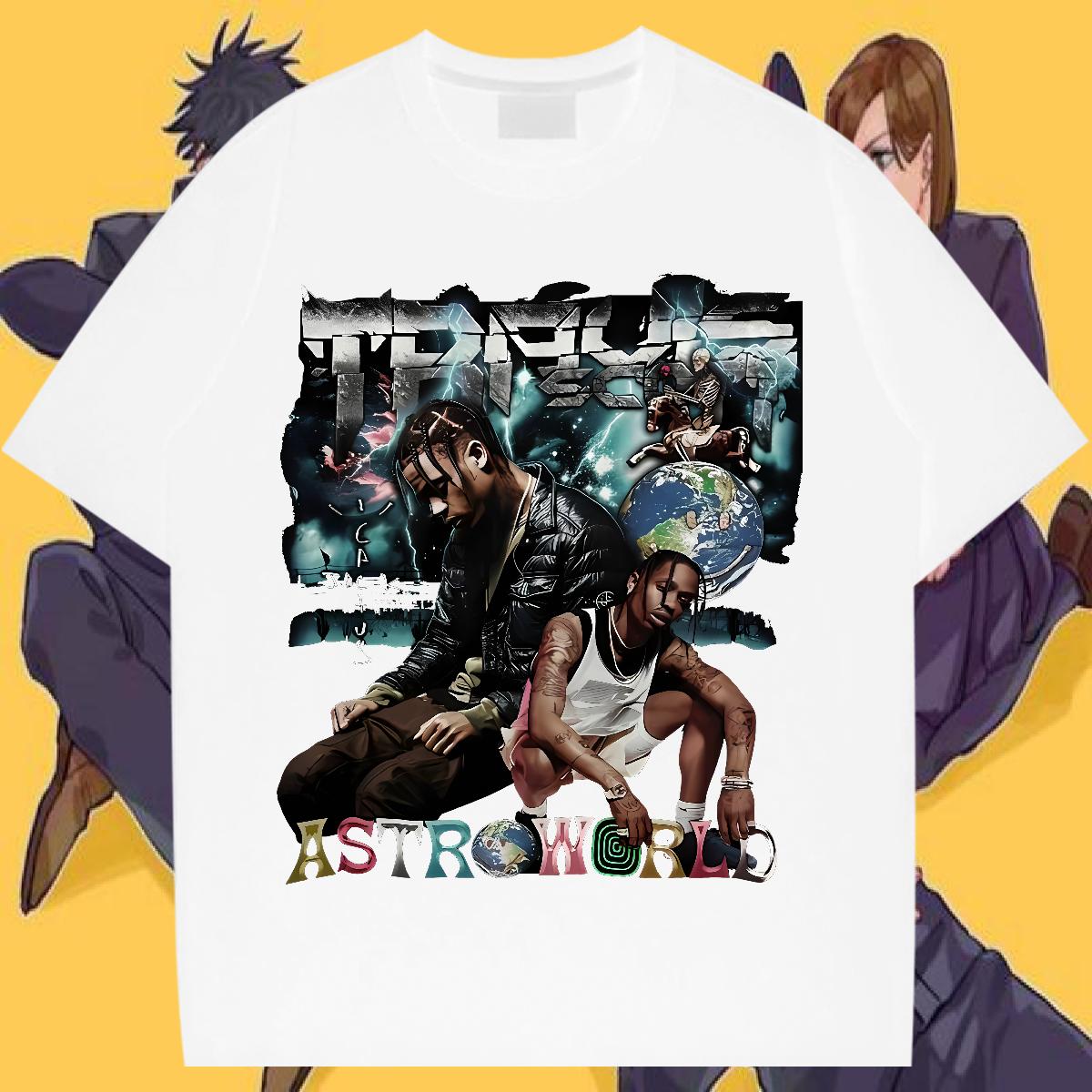 5A T Shirt For Man Sport Cotton Breathable Short Sleeve Men Clothes T-Shirt Custom Cartoon Printing S-3XL Tees