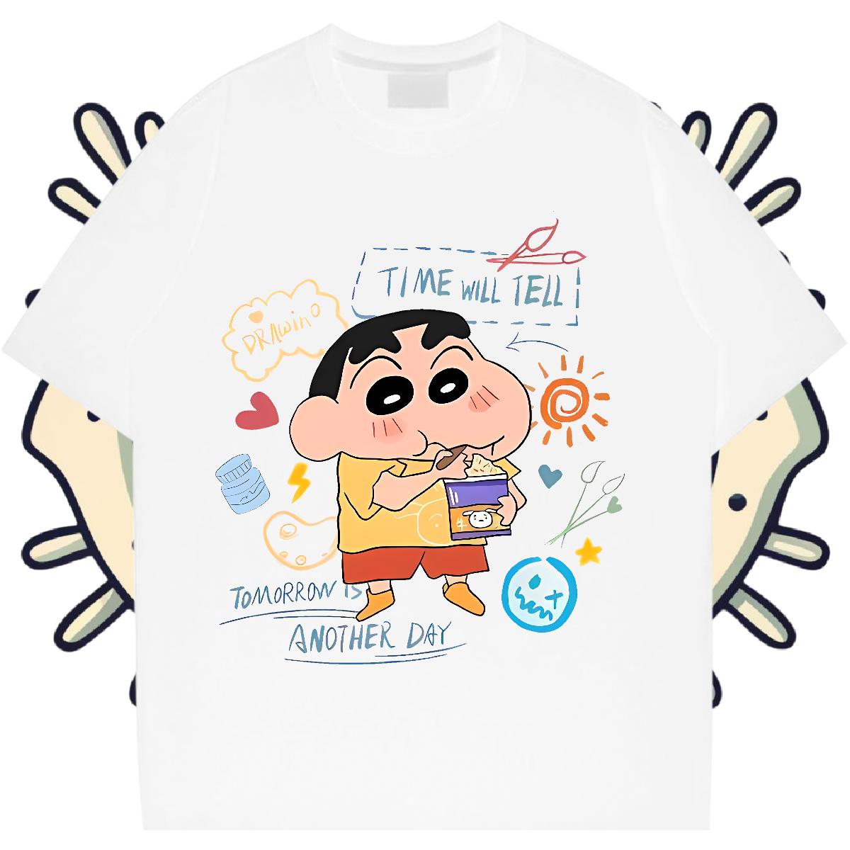 Classic Casual T Shirt For Man Cartoon Printing S-3XL Street Men Tshirts Cotton O Neck Short Sleeves Cool Design