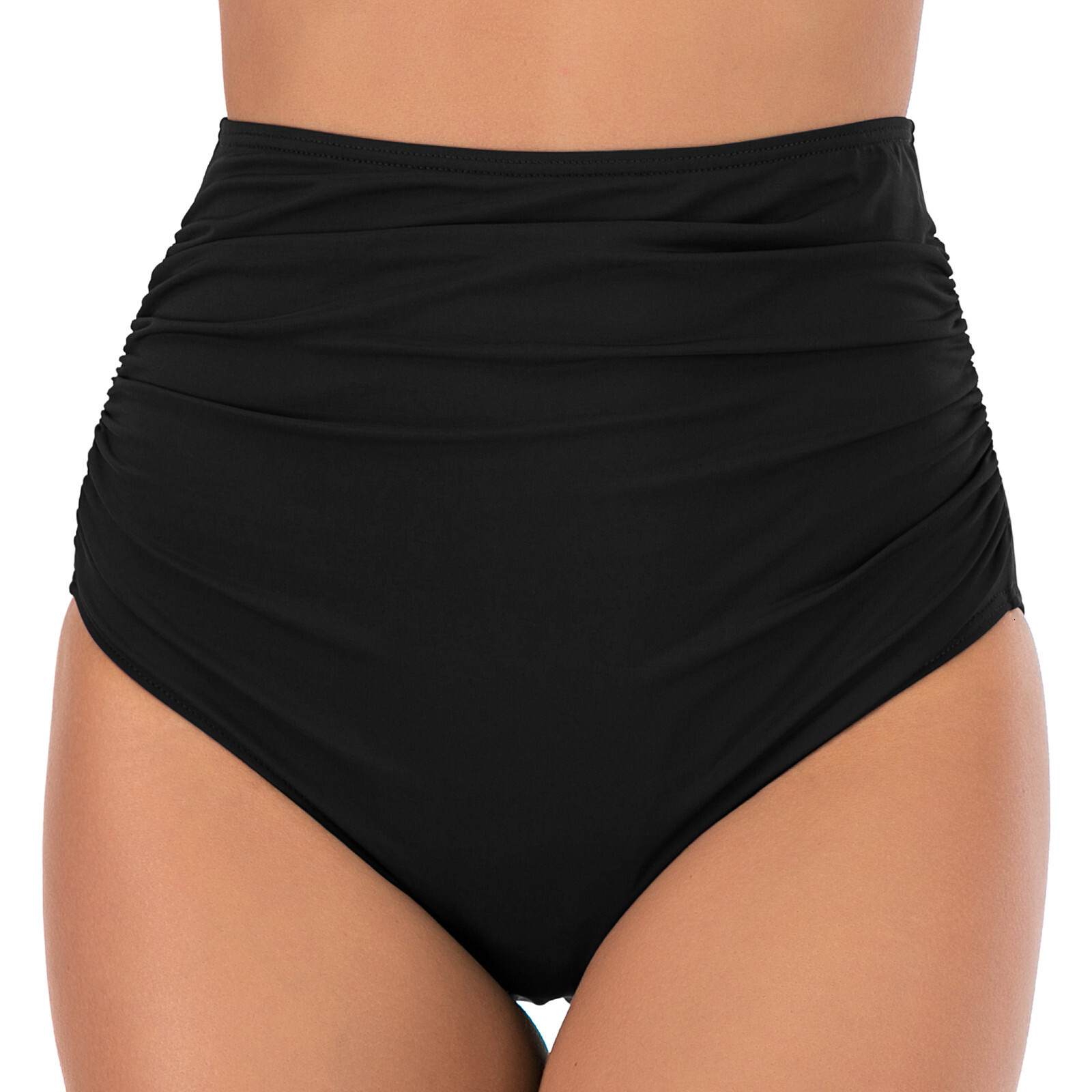 Women's trunks, triangle sexy hip lifting pants, pleated and versatile high waisted swim trunks