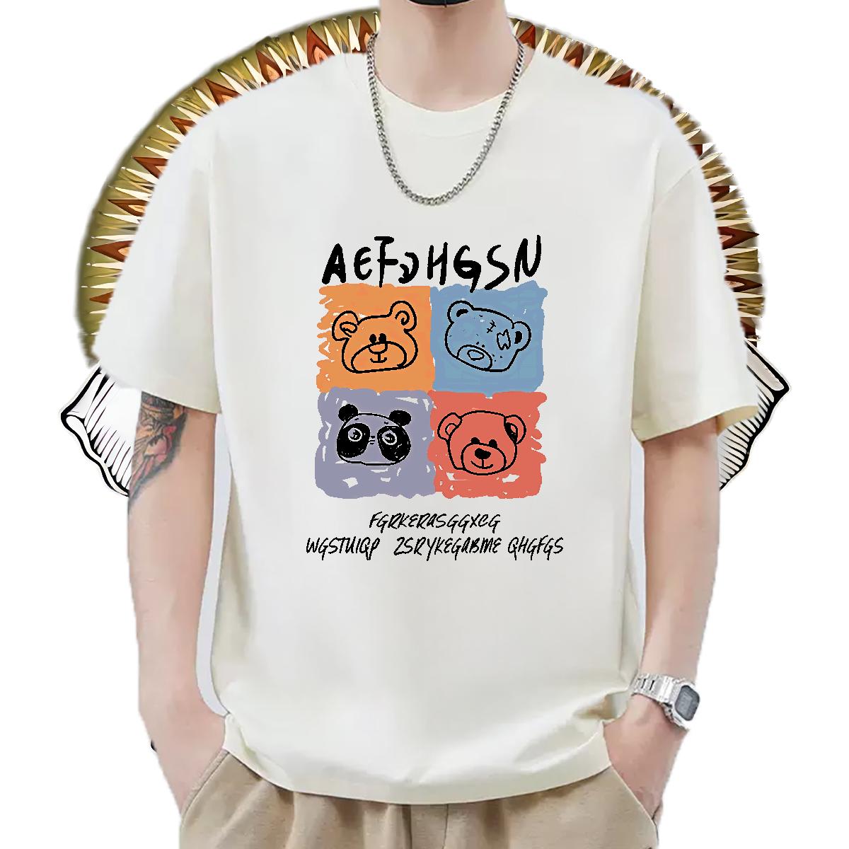 Designer Men Tshirts Short Sleeve Cotton O-Neck Summer Casual T-Shirts for Men DIY Logo Classic Casual Tops Shirt