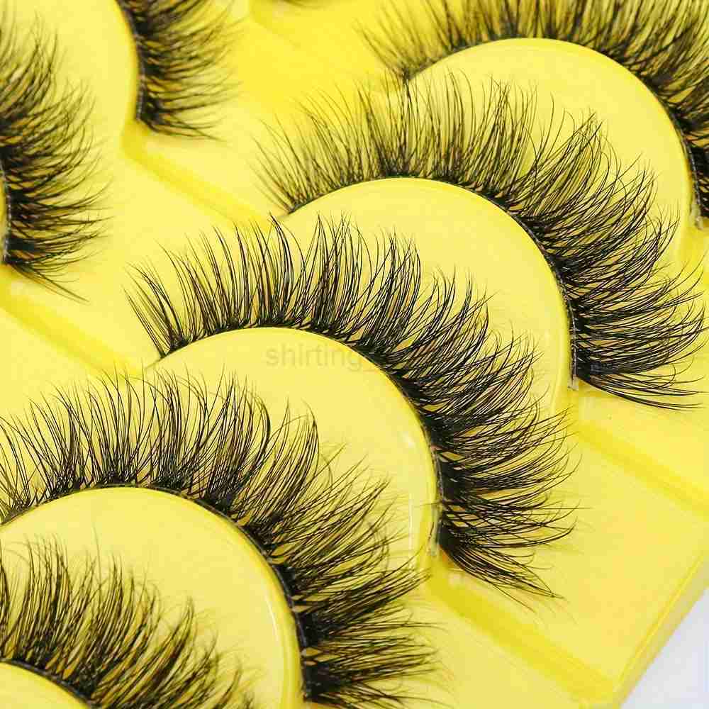 10 Pairs Hypoallergenic Dd Curl Slavic Volume False Eyelashes - Thick Full Strip With Large 3D Curve For Dramatic Eye MakeupCL240713