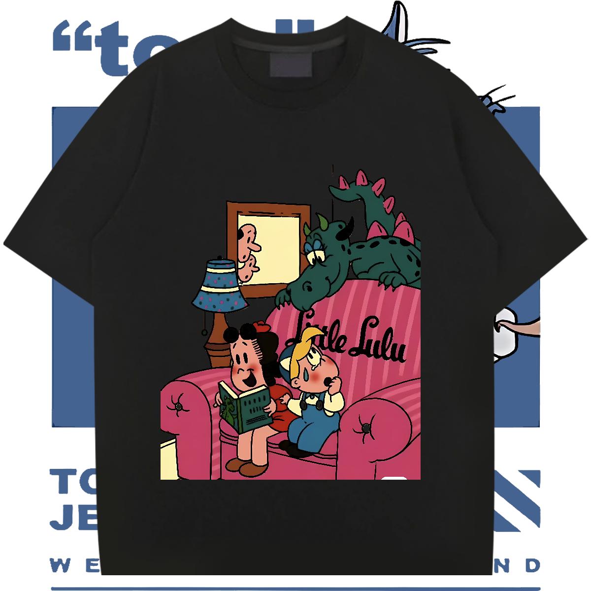 Fashion Casual Men T Shirts Plus Size Cartoon Men Tshirts Street Cotton Breathable Soft Unisex Tops Tees