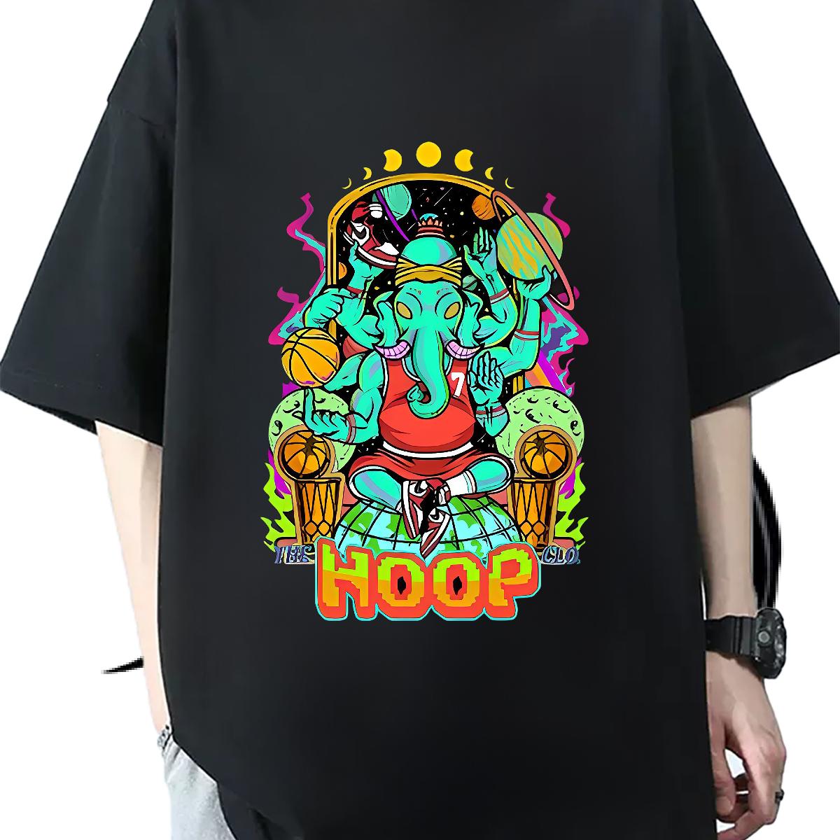 Fashion Casual Man T Shirts Anime Print Couples T Shirts Hip Hop Short Sleeve Cotton O-Neck Comfortable Tee Shirt