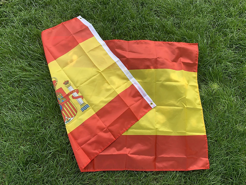 SKY FLAG 90x150cm spain flag 3x5 Feet ES Espana Spanish Flag Super Poly football FLAG Indoor Outdoor for Celebration big flags 240713