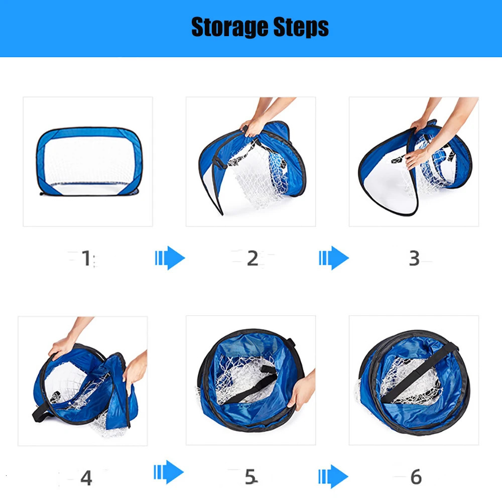 Goal Portable Foldable Football Goals Small Soccer Target Net Lightweight for Childre Indoor Outdoor Training 240712