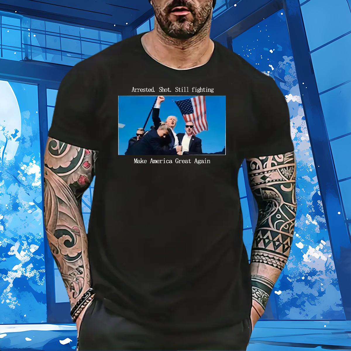 2024 Designer T shirt Make America Great Again Round Neck Short Sleeve 230g Cotton Mens Tshirts Daily Wear Custom Print Plus Size Cool Tops Tees