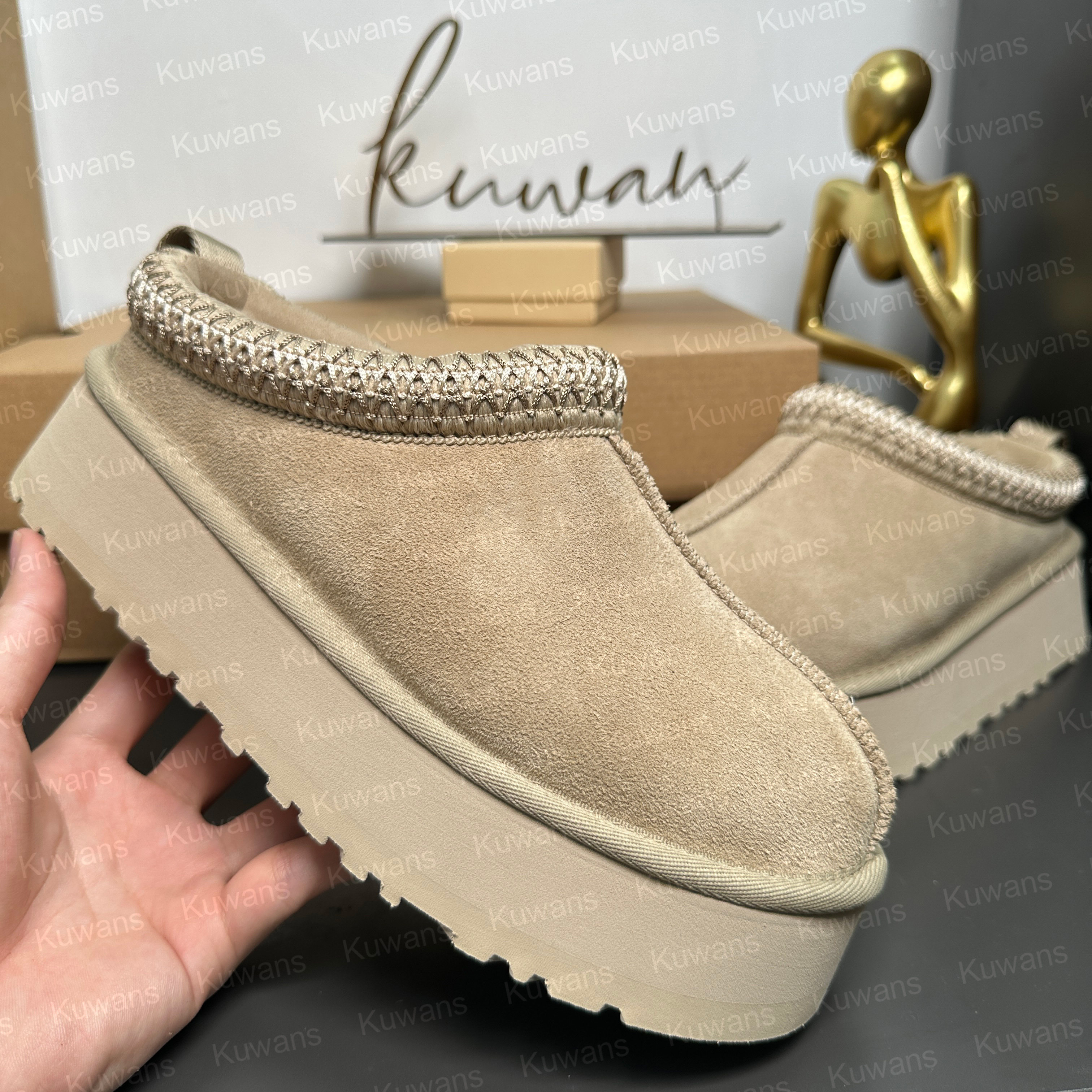 Womens Tazz Slippers Tasman Fur Slides Classic Mustard Seed Sand Ultra Mini Platform Boot Slip-on Les Petites Suede Wool Seal Winter Designer Size 35-44