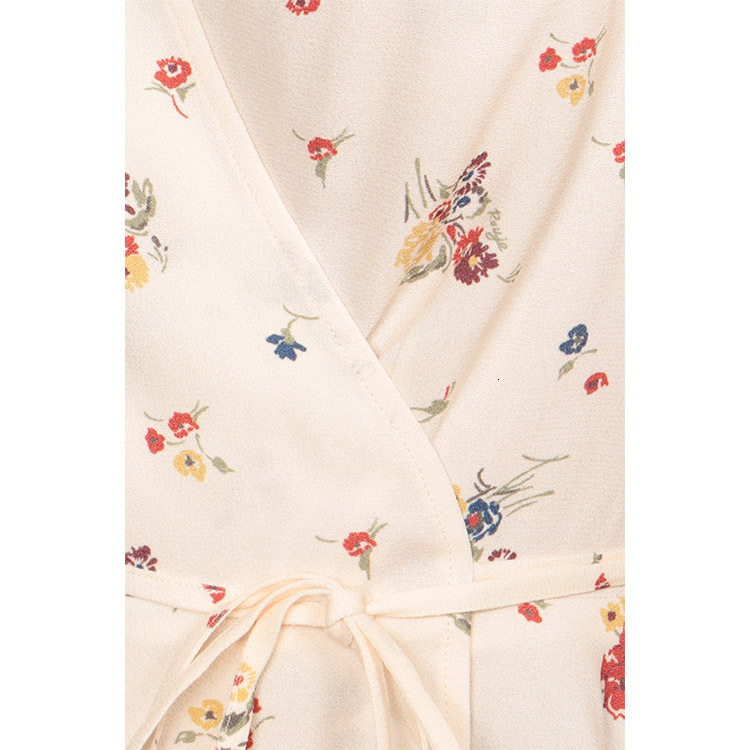 343 # Rouj Silk Printed Strap Top 2021 Summer New French Style Women's Clothing Sexy Loose Bifurcated Novelty Self-cultivation Pregnant Women