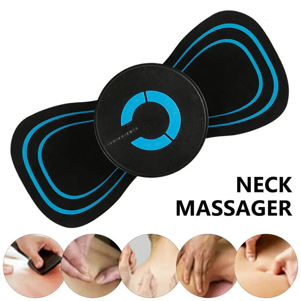 EMS portable back massager mini electric neck massager sticker vibration electric muscle stimulation pain relief sticker 240713