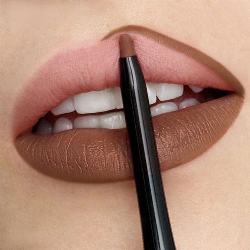 Waterproof Sweat-Proof Lipliner Crayon in Matte Chestnut Brown Versatile Lip Color Rendering for Enhanced Durability 240713