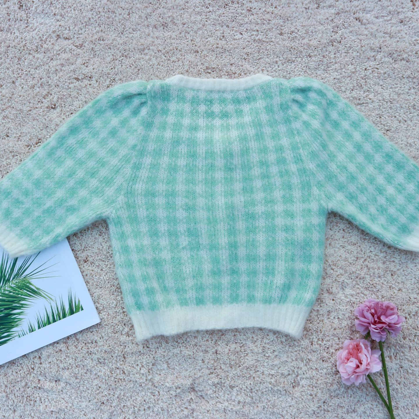 Suspender Printing Ventilation 238 # Ref Ma Hai Plaid Sweater Top 2020 New French Style Women's Clothing Autumn Dress Women Waist Loose High Wais