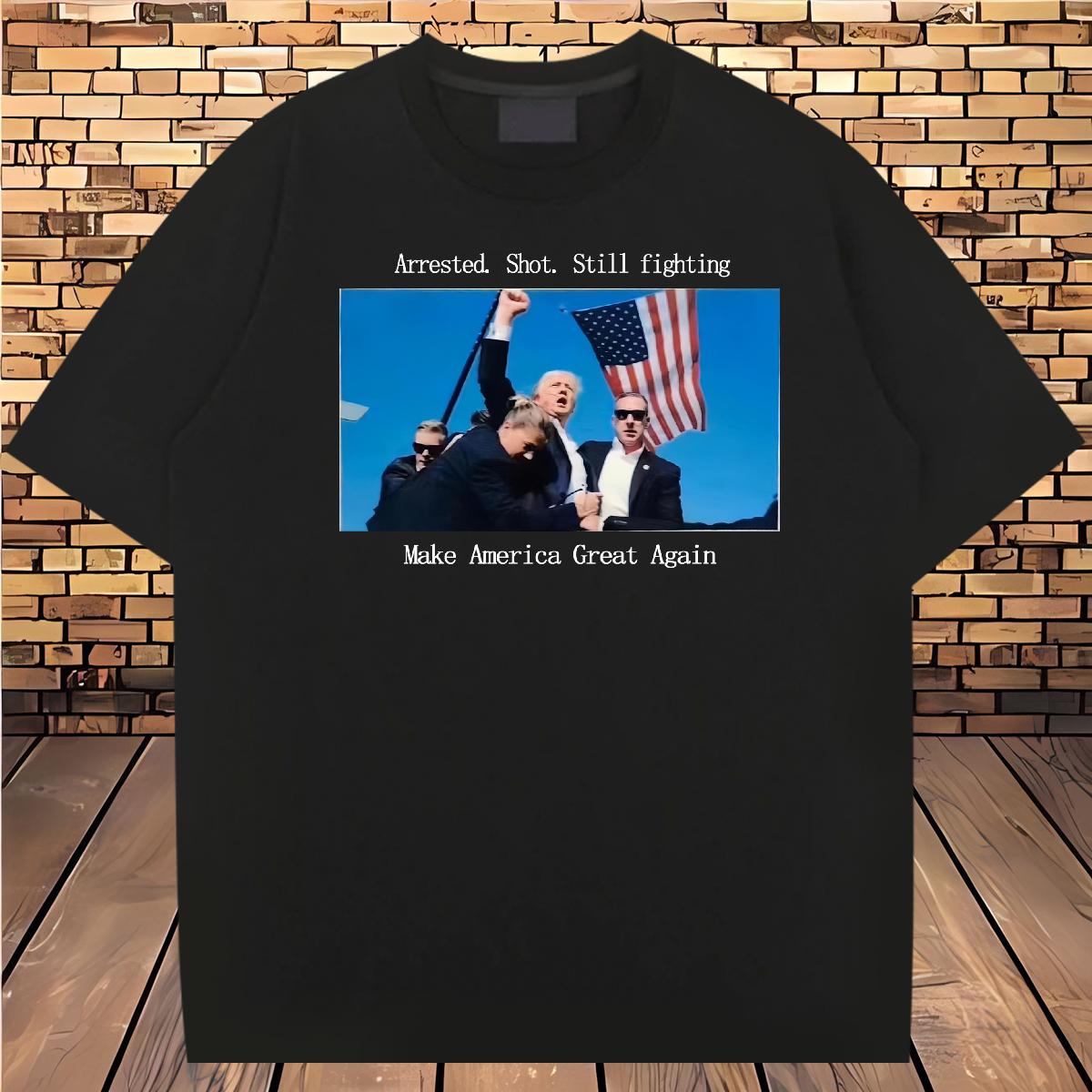 Fashion Design T-Shirts presidential election 230g 100% Cotton Oversized Hip Hop Street Men Tops Tees Breathable Short Sleeve Unisex