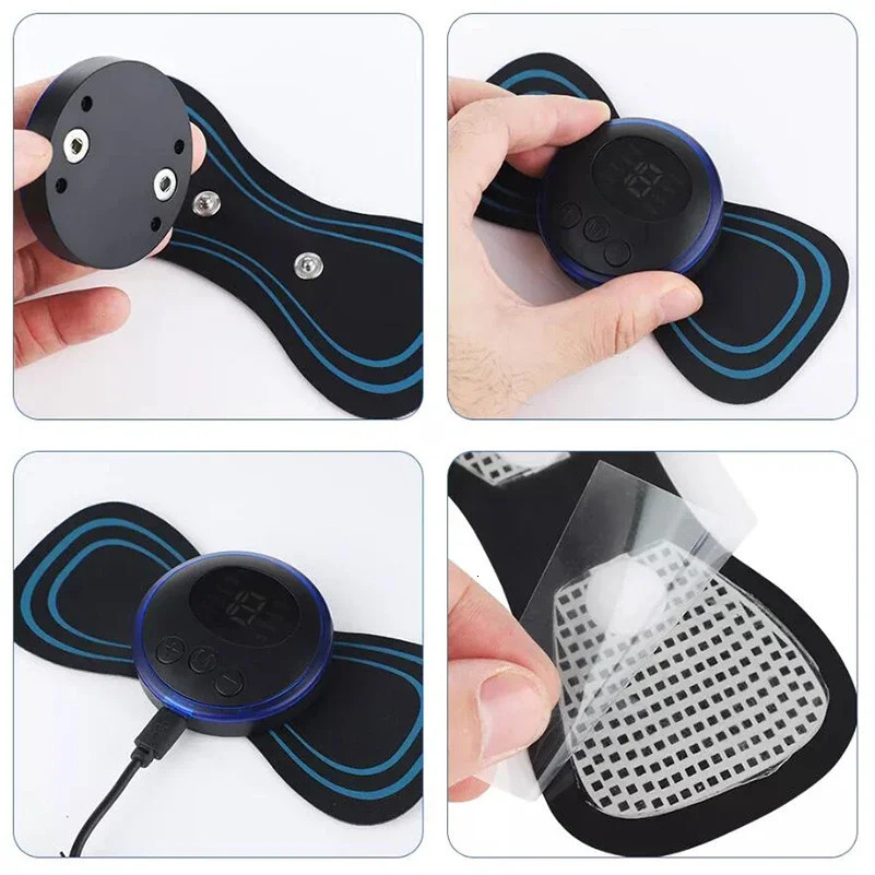 Rechargeable neck massager electric neck massager EMS Cervical Vertebra massage patch for shoulder relaxation gift 240713