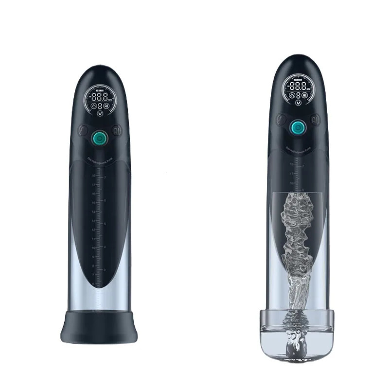 Electric Penis Pump Water Bath Massage Enlarger Enlargement Vacuum Sex Toys for Men Masturbator Penile Bigger Trainer 240711
