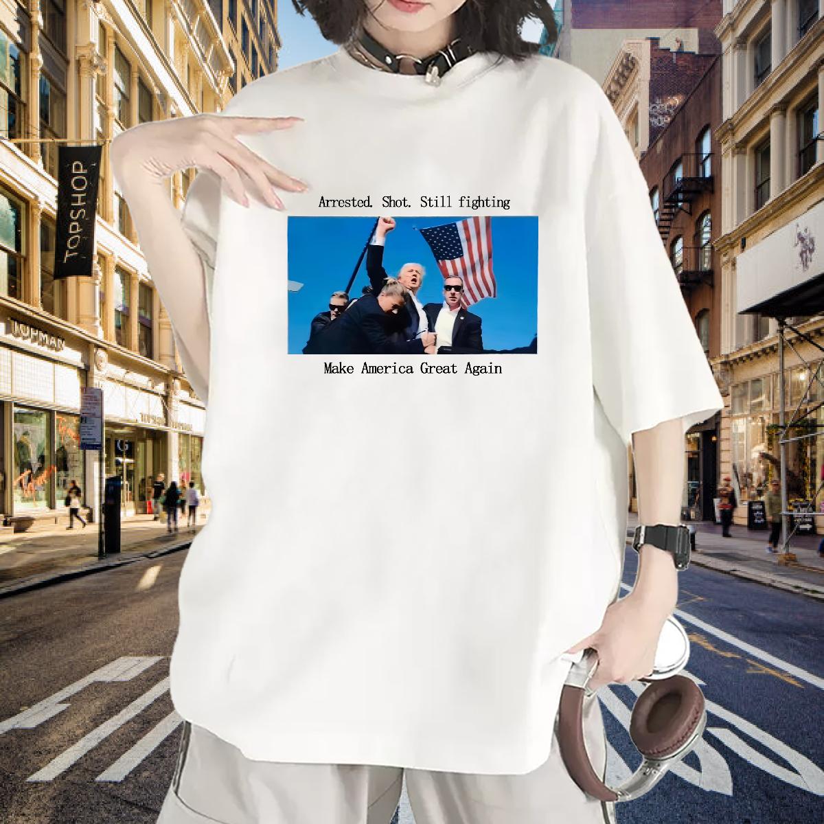 Fashion New T-Shirts for Women Cotton Comfortable presidential election 230g 100% Cotton Hip Hop Street Tshirt for Man Woman Custom Printed Unisex Wea