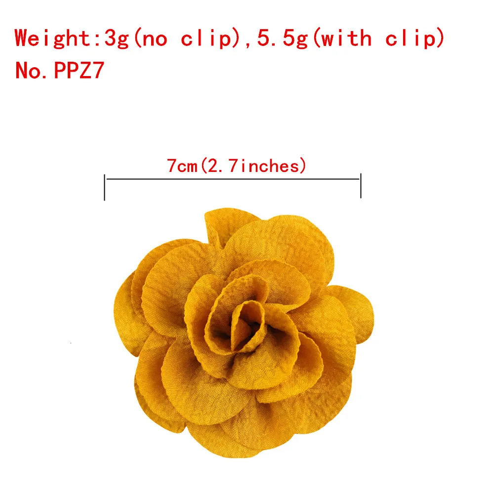 100PCS Wholesale 7CM 10CM Chiffon Ruffled Fabric Flowers Handmade Girls Hair Clips DIY Birthday Party Decorations Bridal Shower 240709