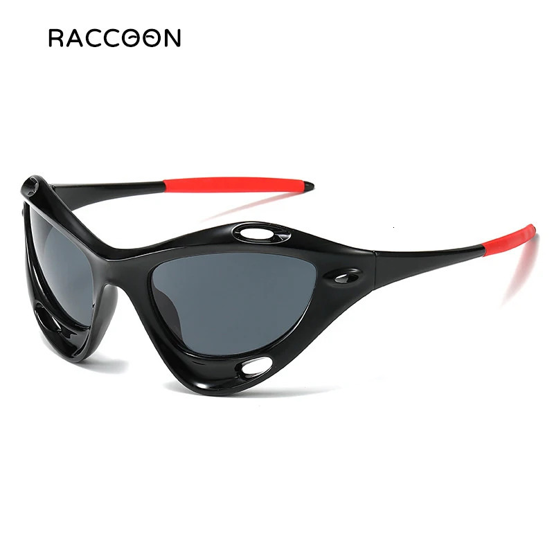 Fashion Hollow Hole Network Y2K Sunglasses for Women Retro Cat Eyes Sunglasses for Men Racing Sports Candy Color Hip Hop Punk Shadow 240710