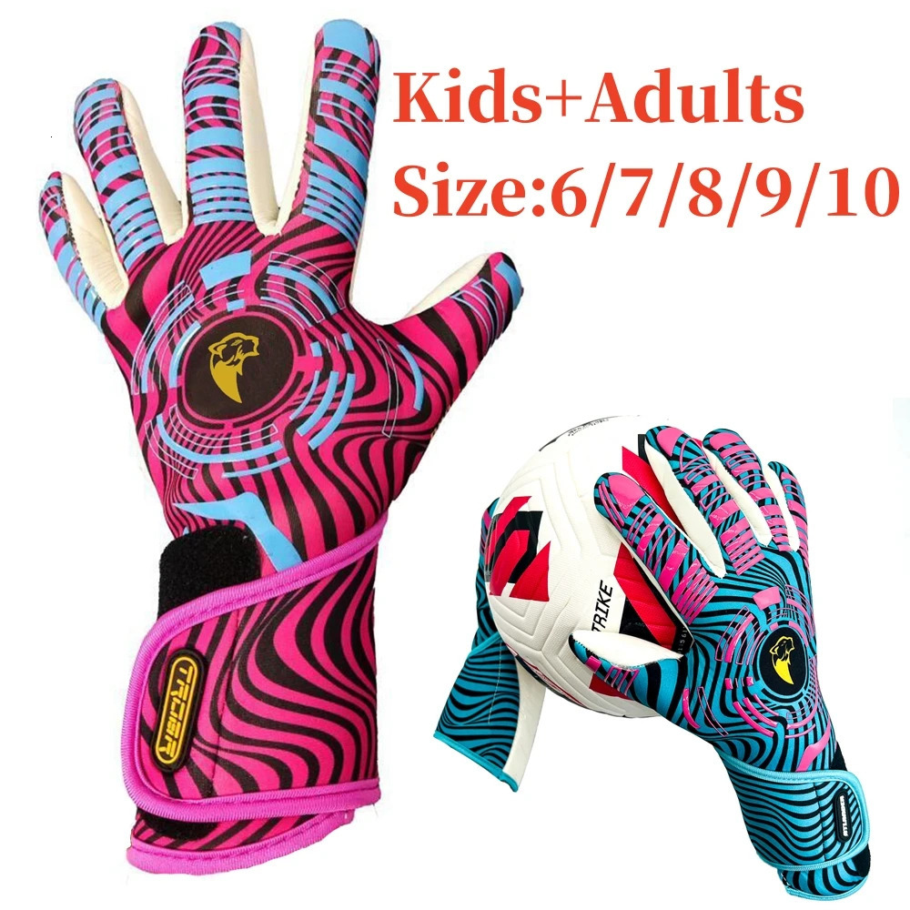 Adults Children Football Goalkeeper Gloves Latex Wearresistant Sports Professional Match Antislip Soccer Goalie 240712