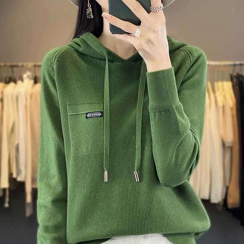 Women's Sweaters 2023 Autumn and Winter Selected Cashmere Hoodies Womens Loose Hoodies Knitted Hoodies Womens Sweaters J240708