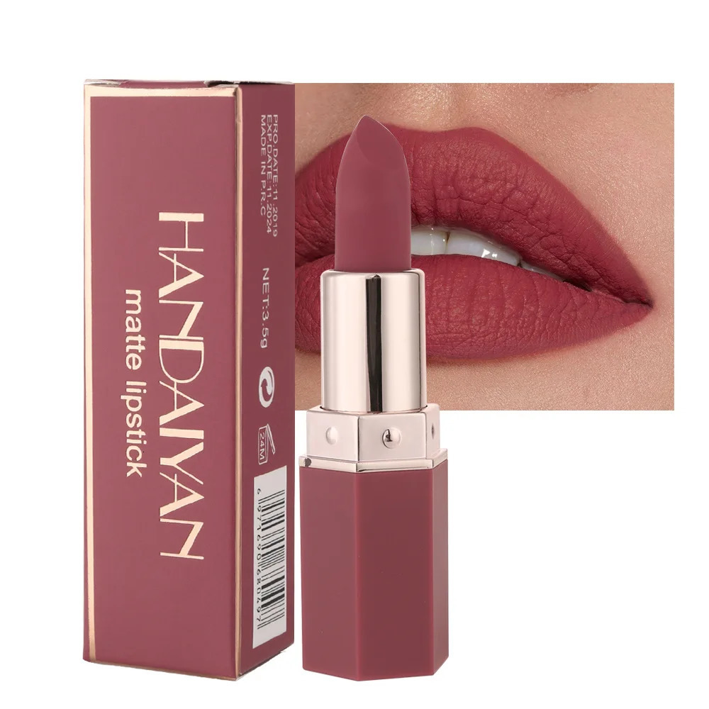 HANDAIYAN 6 Colors Matte Lipstick Beauty Lip Gloss LippenstiftTinted Balm 24 Hours Waterproof Makeup 240713