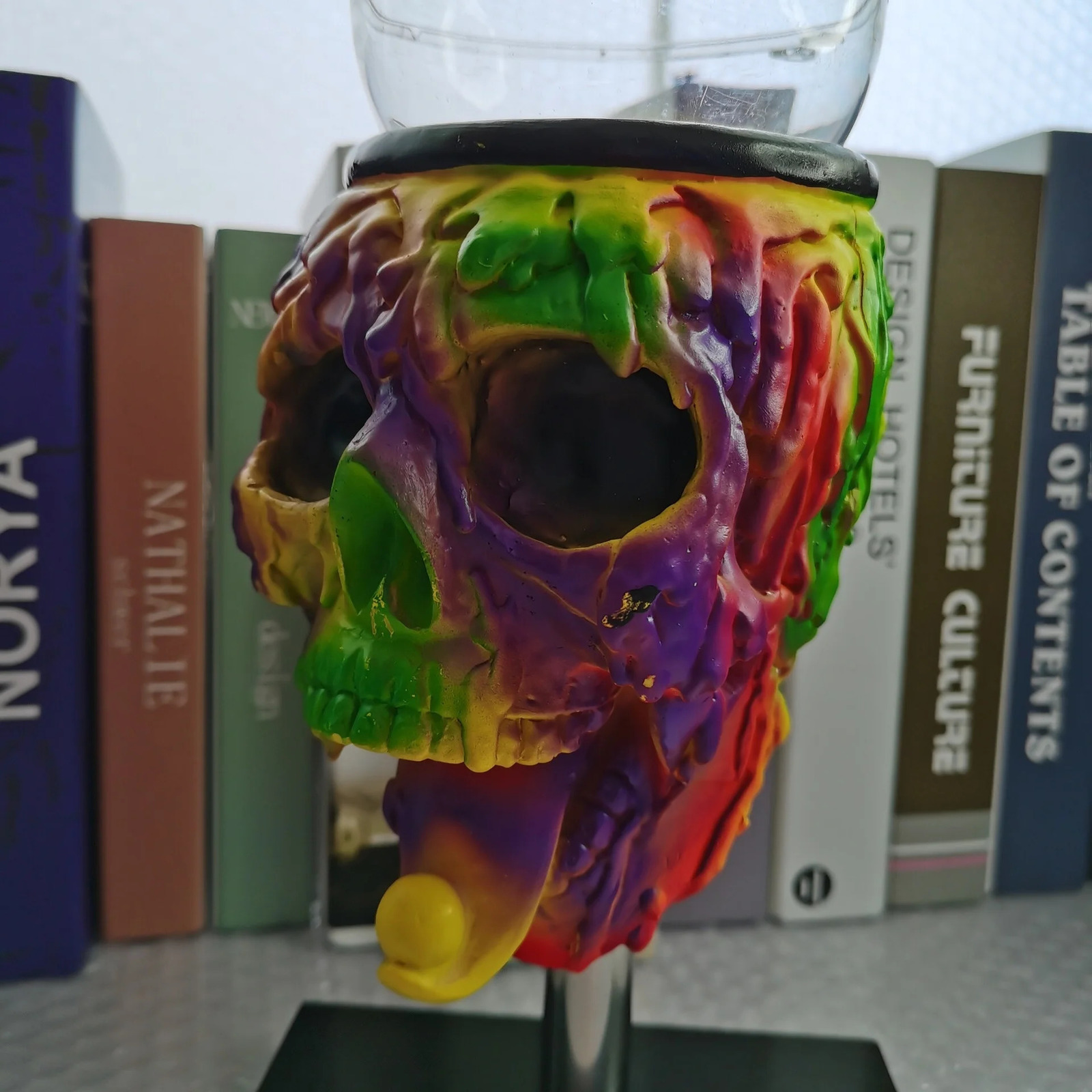 Skull Bubblegum Machine Skeleton Statue Halloween Resin Craft Colorful Party Candy Jar Horror Table Ornaments Home Decoration 240710