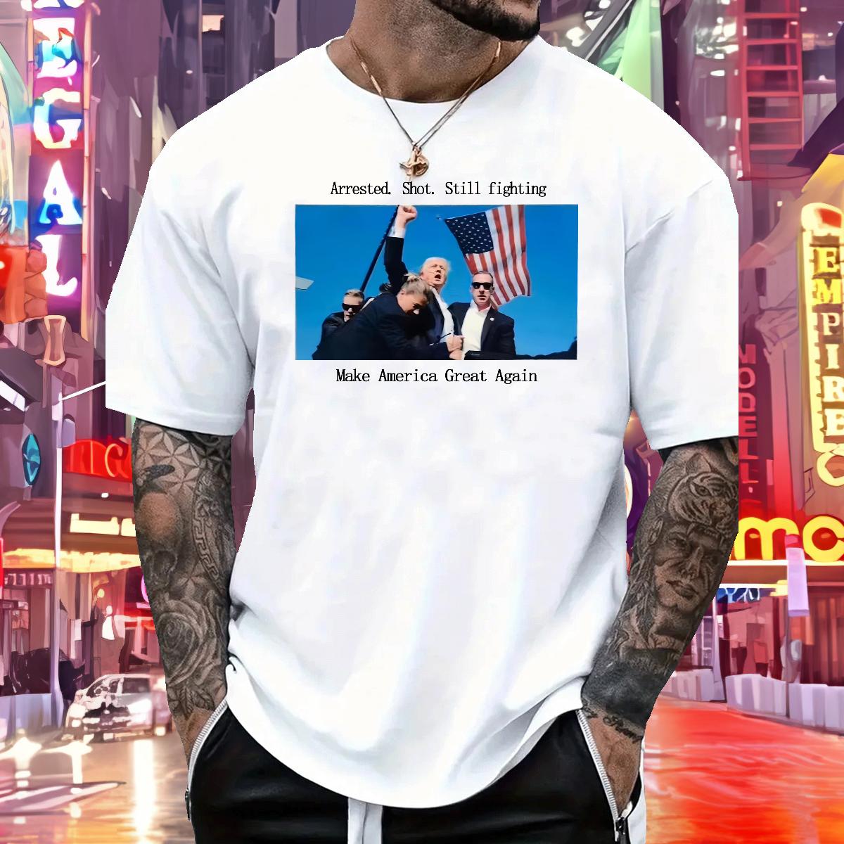 Custom T Shirt For Man presidential election 230g 100% Cotton Custom Print Oversized Spring Summer Men Clothes T-Shirt Round Neck Short Sleeve High Qu