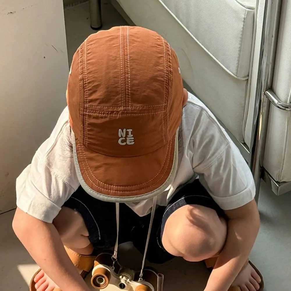 Quick Dry Kids Baseball Hat Fashion Letter Embroidered Peaked Cap Sun Hat Childrens Baseball HatW240713