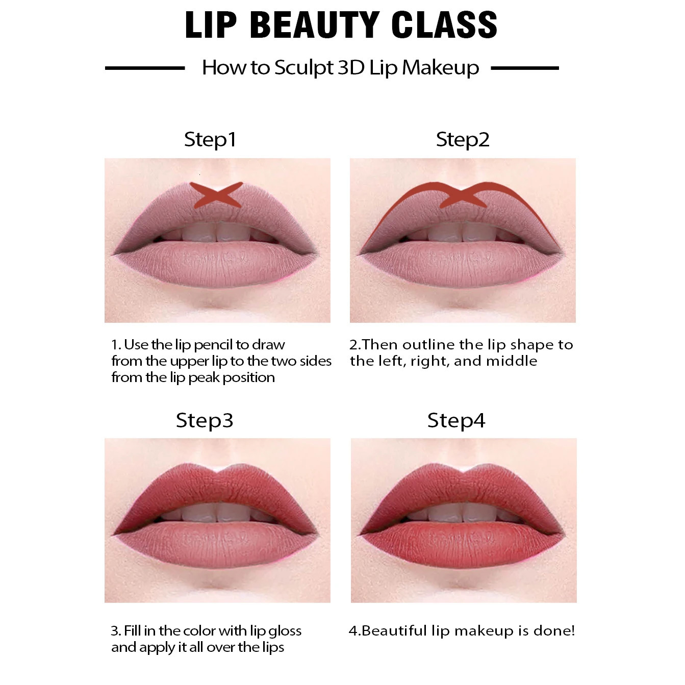 14 Color Nude Matte Lipstick Pencil Long-lasting Waterproof Lip Pencil High Pigmented Lip Liner Lip Makeup Tool 240713