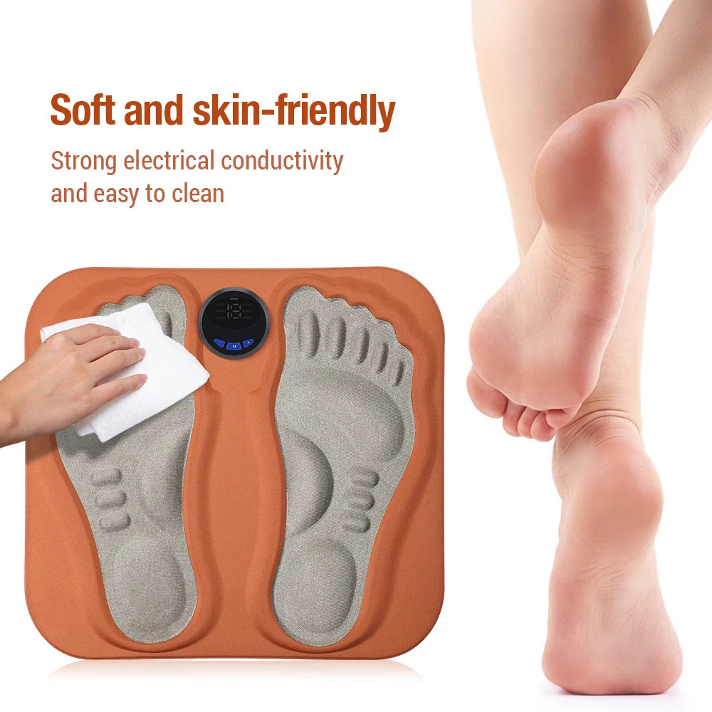 Tens Microcurrent 3D Foot Massager Pad Foldable Compaction Pad Muscle Electrolyte Multi Physical Foot Helps Relax 240713