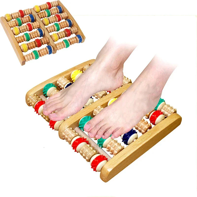 Wooden foot massager roller for tenderness relaxation massage pain relief pressure relief finger pressure roller foot care massage machine wholesale 2