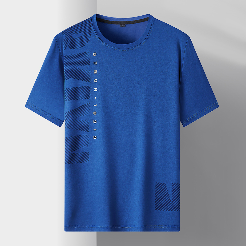 Lighing delivery sensation men's short sleeved top summer casual ice silk quick drying loose empty board ultra-thin outdoor T-shirt