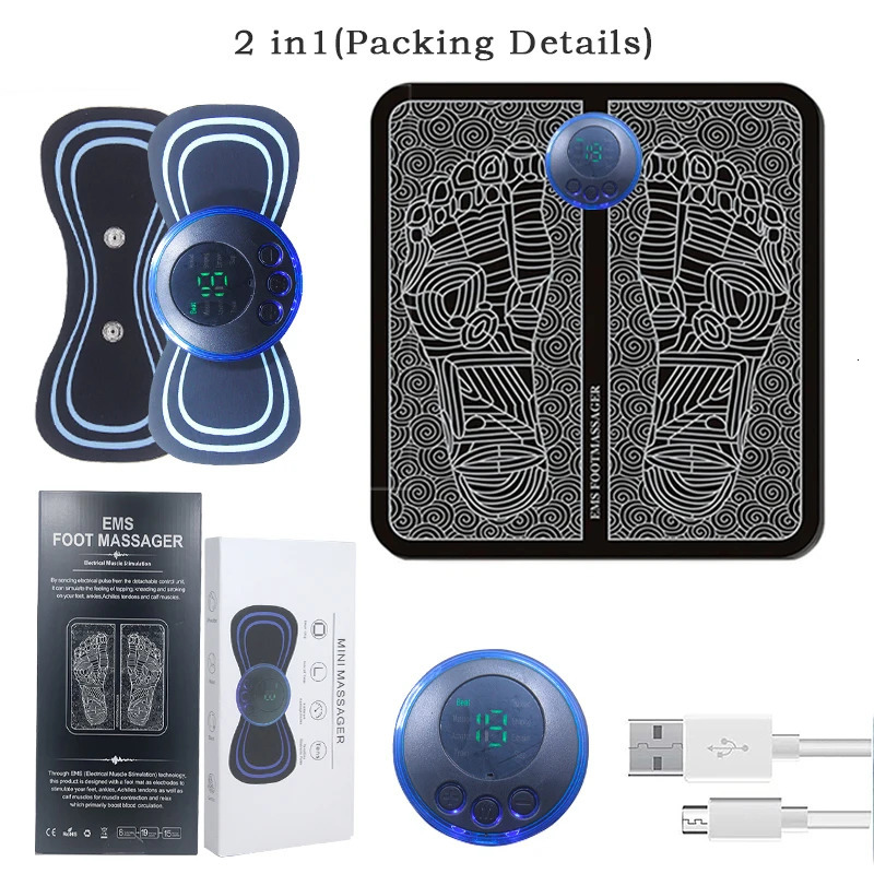 Intelligent foot massager patch Cervical neck massager patch multi-stage adjustable muscle massager combination set 240713