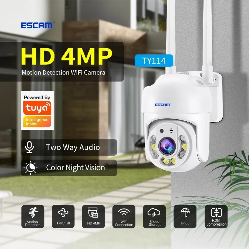 NEW 2024 8MP 4K WIFI IP Camera Outdoor Security Night Vision 1080P Wireless Video Surveillance Cameras Human Detect iCsee TY114