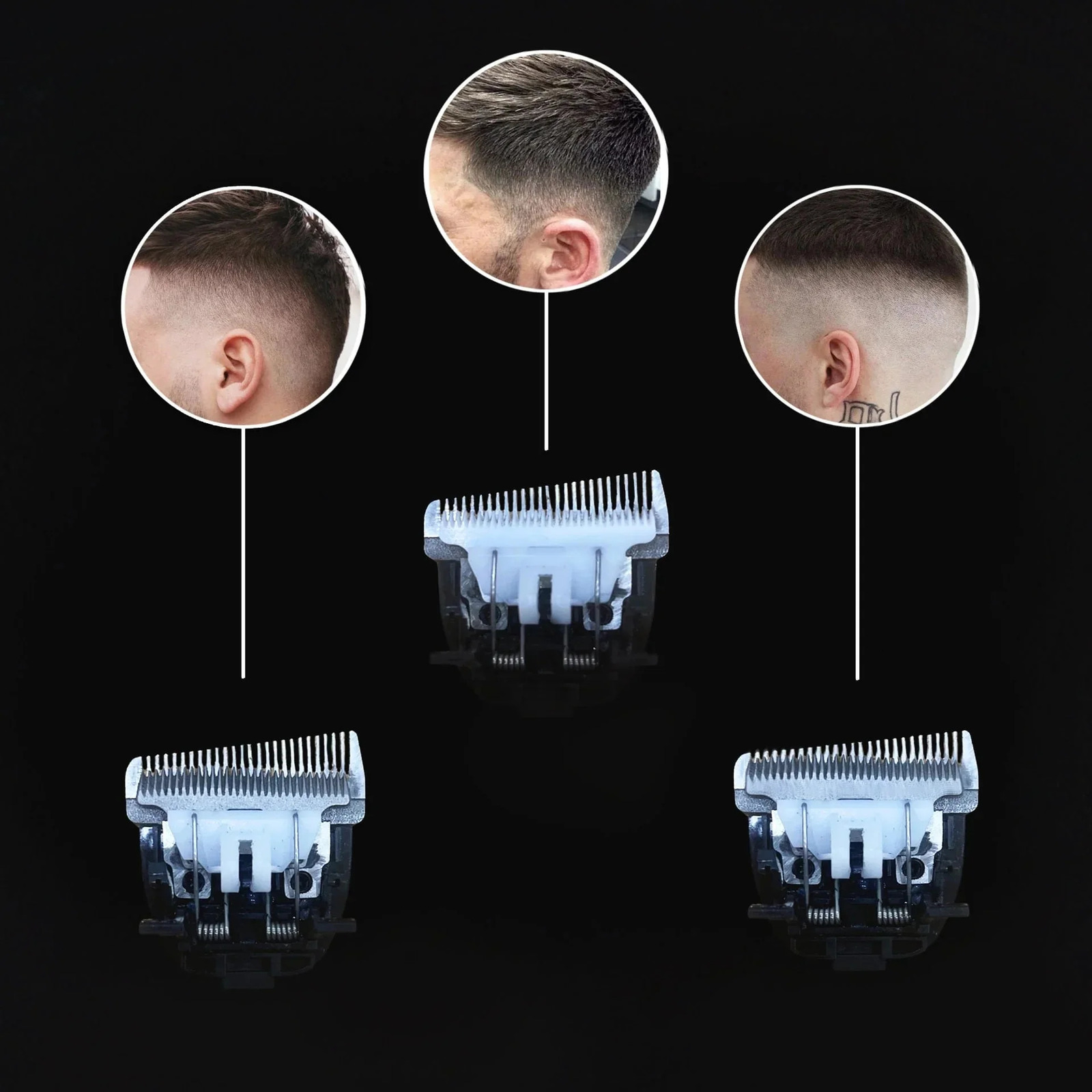 Hair Clipper Unique Shaped Moving Blade Hair Trimmer LCD Display USB Rechargeable For Salon Men Hair Cutting Barber Machine 240709